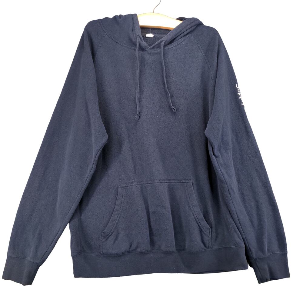 FedEx Supply Chain Uniform Hoodie Mens Size XL Blue Pullover Graphic Logo